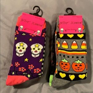 Betsey Johnson crew socks— 2 pairs!